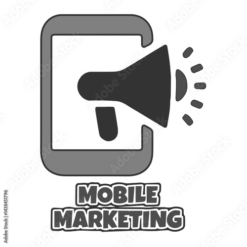 mobile marketing icon