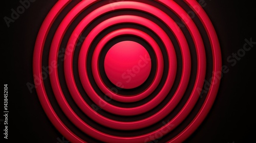 Red Circular Shapes with Gradation on Dark Background