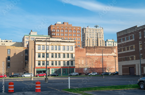 Wallpaper Mural Youngstown Ohio USA Apr 18 2025 ; downtown historic district, city life architecture, copy space background image.NEF Torontodigital.ca