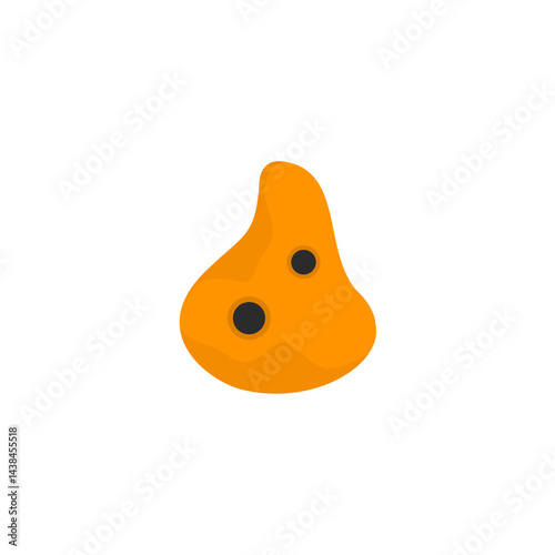 Holds for rock climbing wall gym. Flat style vector illustration.