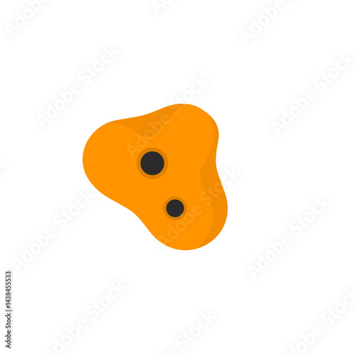 Holds for rock climbing wall gym. Flat style vector illustration.