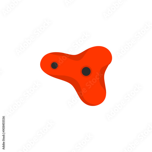 Holds for rock climbing wall gym. Flat style vector illustration.