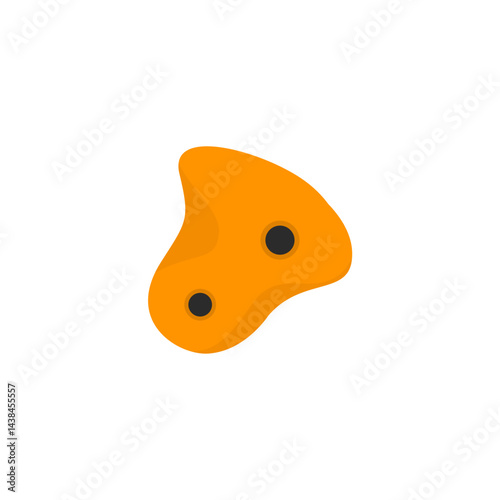 Holds for rock climbing wall gym. Flat style vector illustration.
