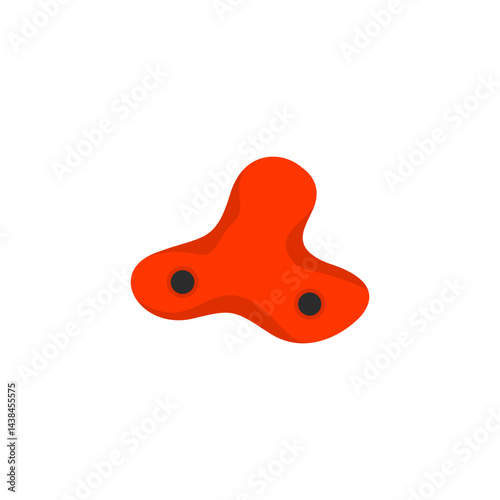 Holds for rock climbing wall gym. Flat style vector illustration.
