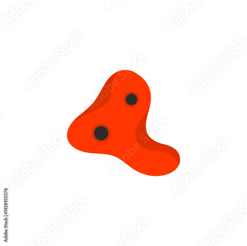 Holds for rock climbing wall gym. Flat style vector illustration.