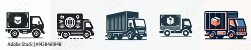 Vector of a box truck.