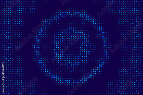 matrix style binary code digital falling numbers blue background	
