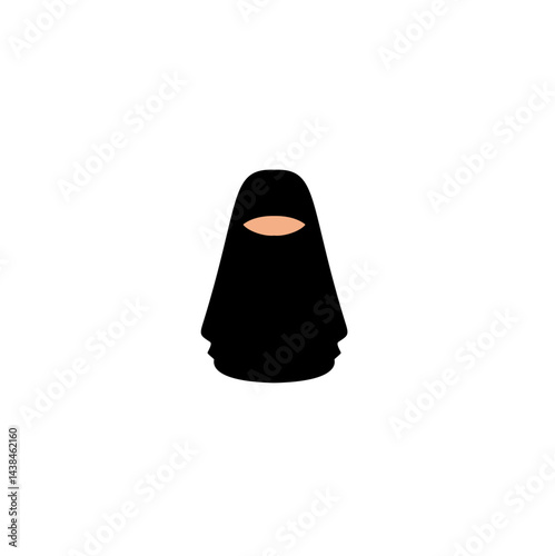 Traditional muslim woman niqab. Vector illustration 