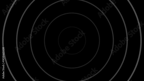Radio waves frequency signal animation and heartbeat, pulse rate wave pulse diffusion technology, radar