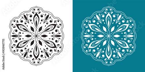 Simple mandala design. flower line art mandala design, Unique mandala art.