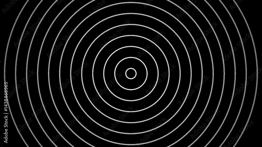 Radio waves frequency signal animation and heartbeat, pulse rate wave pulse diffusion technology, signal,