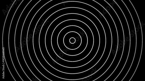 Radio waves frequency signal animation and heartbeat, pulse rate wave pulse diffusion technology, signal,