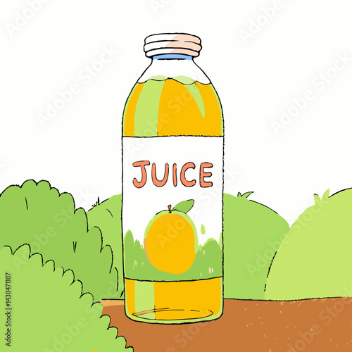 juice in a bottle