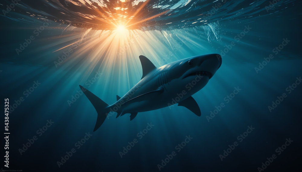 Fototapeta premium Shark in the sea