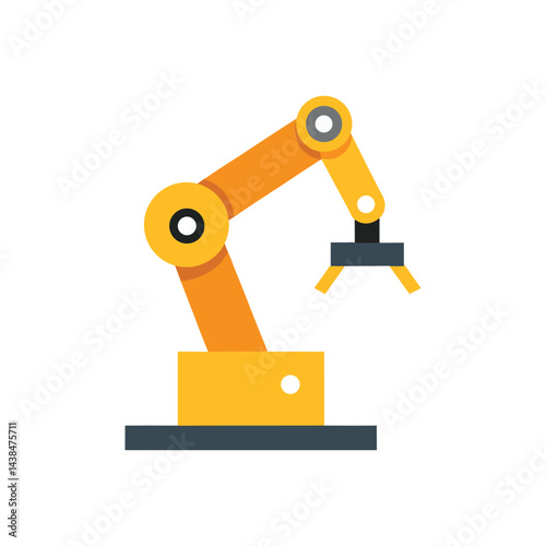 industrial robot arm vector