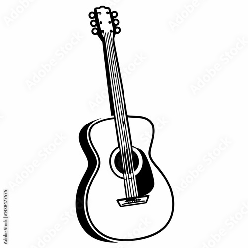 acoustic guitar vector illustration