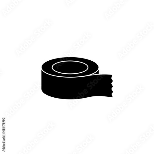 Packing tape silhouette icon for shipping and packaging