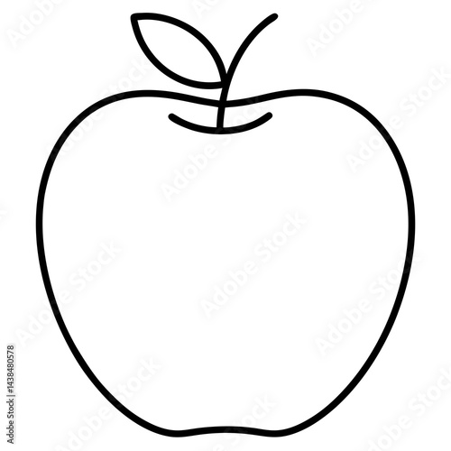Food apple  line art vector 