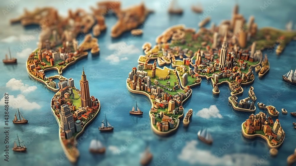 Obraz premium Creative vibrant map showing international digital networks high resolution picture