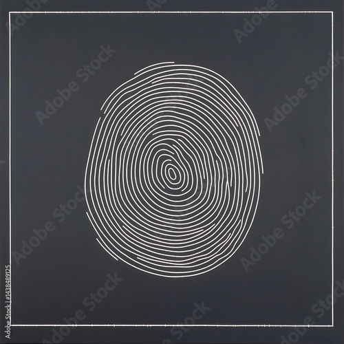 Obraz na płótnie Abstract Circular Pattern on Gray Background with White Lines and Border Art for Graphic Design. w salonie