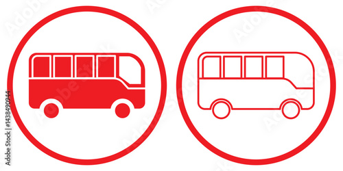 Bus icon set. bus vector icon, Bus icon vector for web and mobile app. bus sign and symbol. transport symbol, transport icon. car vector illustration for web design, isolated on white background.