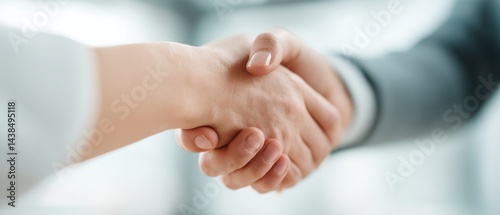 Handshake Between Partners Signifying Trust and Collaboration photo