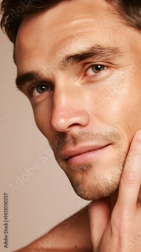 Beauty portrait of model man