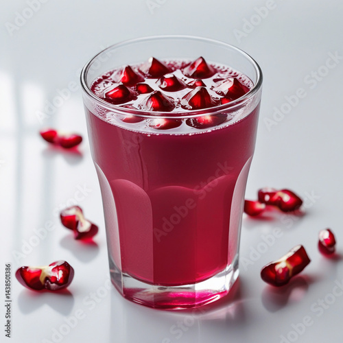 Natural Pomegranate fresh Juice in Glass