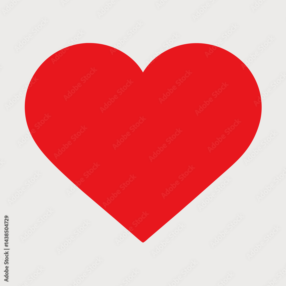 Simple Red Heart Shape Icon Graphic Design Element Simple Red Heart Shape Icon Graphic Design Element