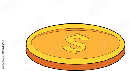 vector illustration of a stack of gold coins, suitable for finance, marketing, stocks and business world