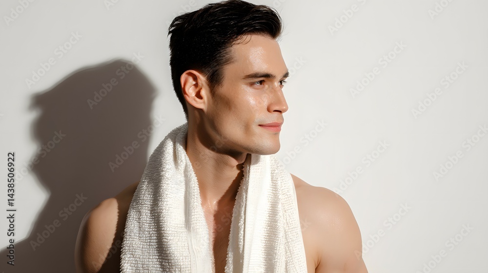 Fototapeta premium Beauty portrait of model man