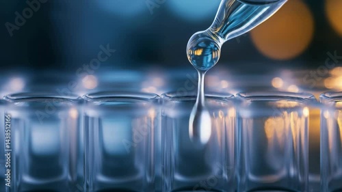 Dripping liquid from pipette into test tube