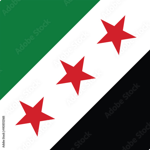 National flag of Syria banner vector design  , digital illustration , eps 9 file