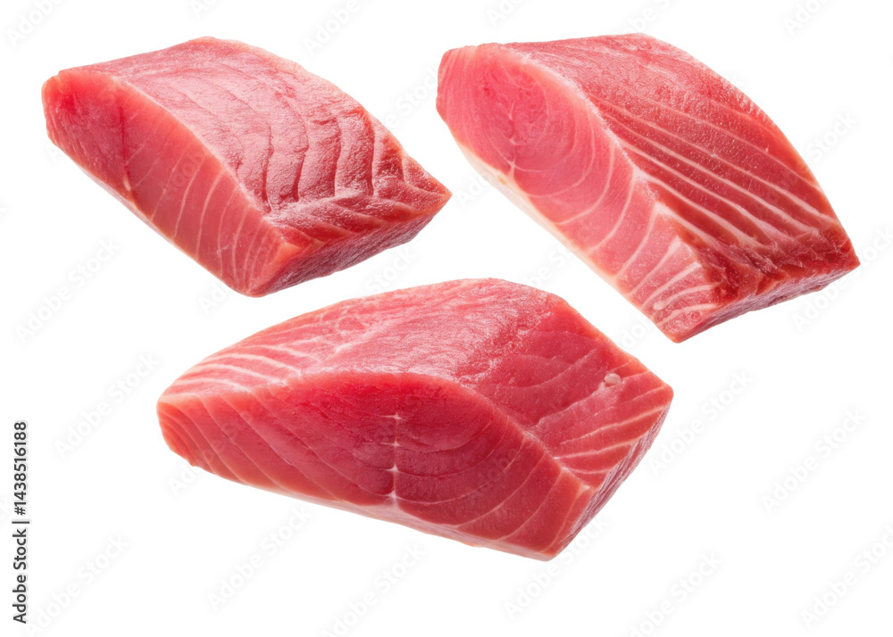 Fresh tuna pieces with vibrant red color and smooth texture perfect for cooking or sushi dishes offering delicious and healthy meal option Fresh tuna pieces with vibrant red color and smooth texture perfect for cooking or sushi dishes offering delicious and healthy meal option