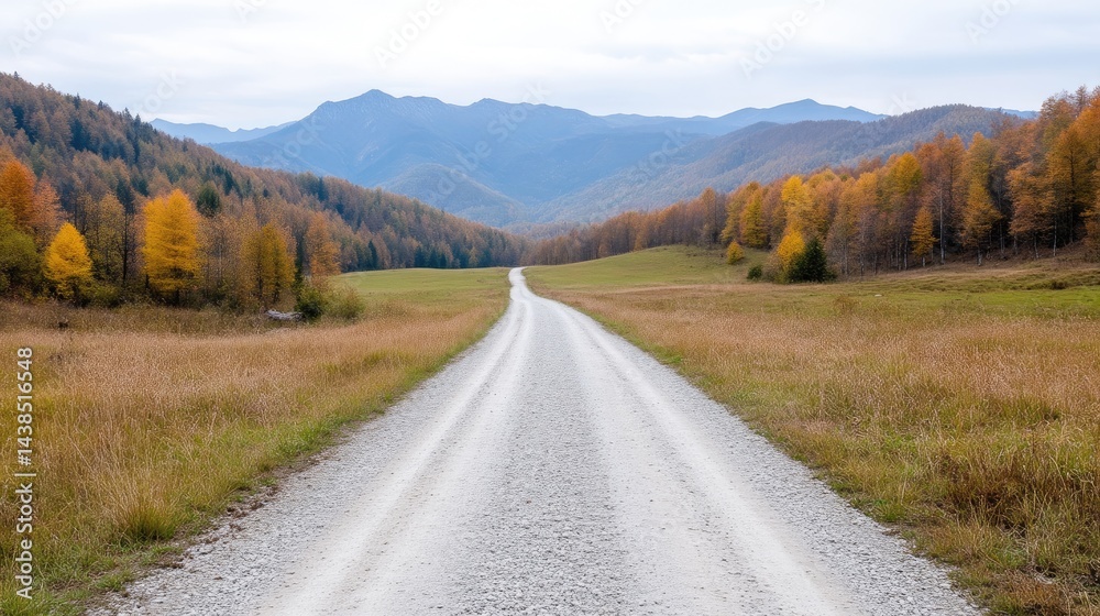 Fototapeta premium Autumnal Mountain Road