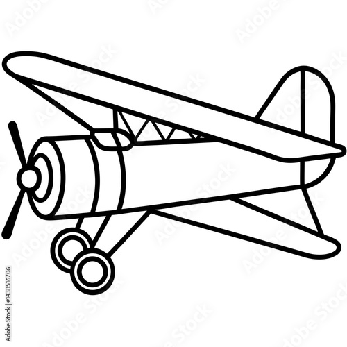 Minimal Biplane Vector on White