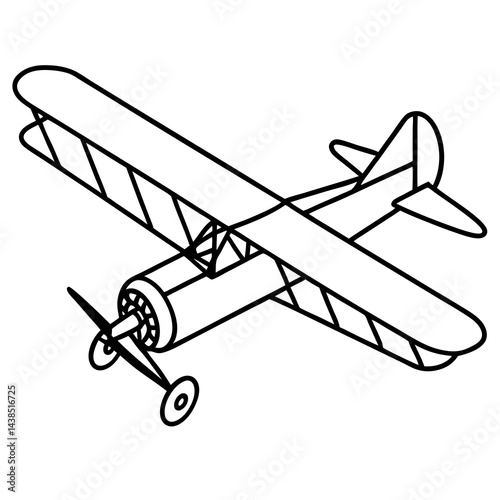 Minimal Biplane Vector on White