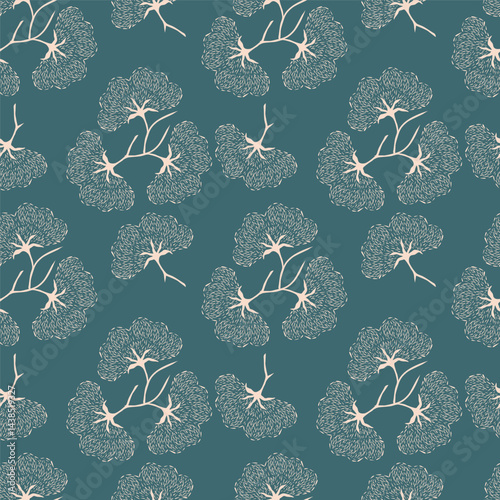 Abstract Digital Hand Drawn Seamless floral pattern background. ready for print digital flower textile allover design