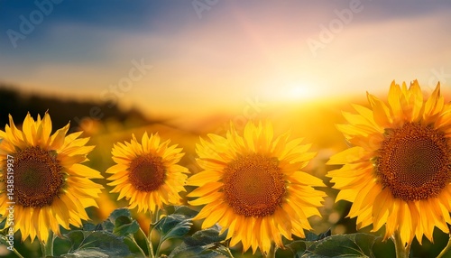 beautiful close up sunflower blooming and sunlight in the morning wallpaper nature background