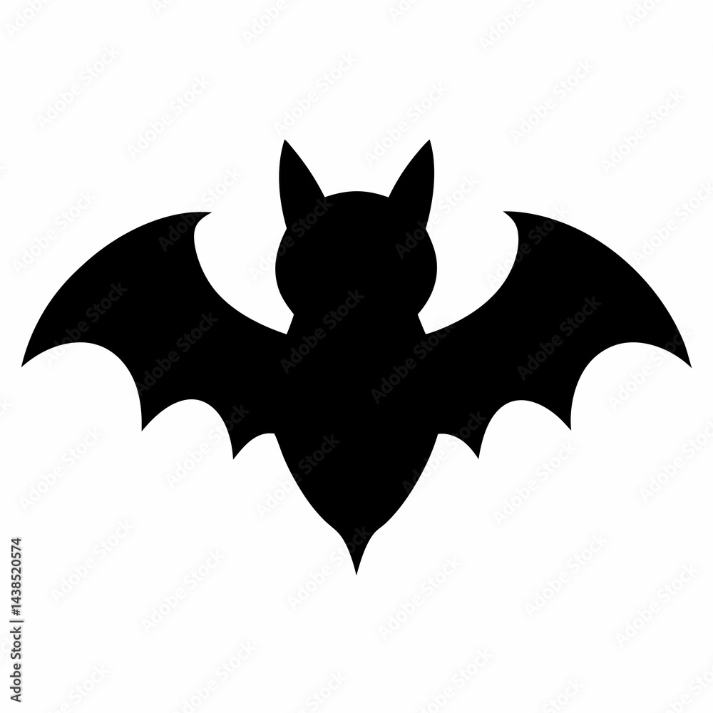 Fototapeta premium Halloween bat vector silhouette on white background