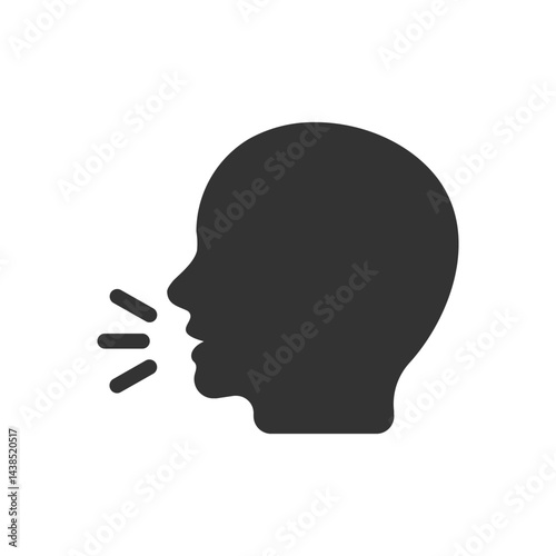 Speaking icon. suitable for various design projects related to communication, talking, and voice. vector illustration