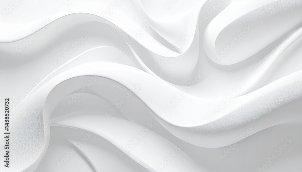 Flowing white fabric textures minimalist design studio digital art soft lighting close-up perspective modern aesthetic Flowing white fabric textures minimalist design studio digital art soft lighting close-up perspective modern aesthetic