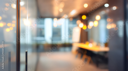 Wallpaper Mural Business meeting in blurred office interior modern workspace photography professional environment Torontodigital.ca