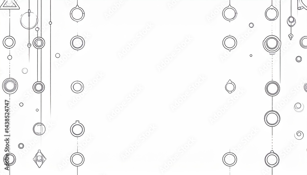 Fototapeta premium Creating geometric patterns digital art minimalist style abstract environment top-down view modern design concepts