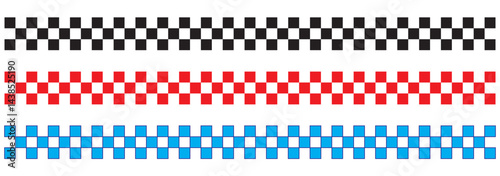 Race flag Design. Race flag icon logo. Racing stripes. Sport checkered. Motorsport graphics. Vector illustration.