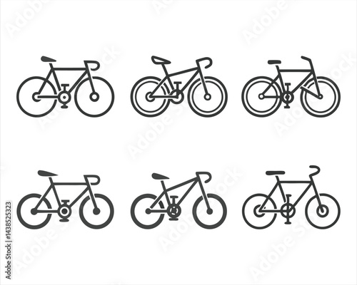 Bicycle icon set