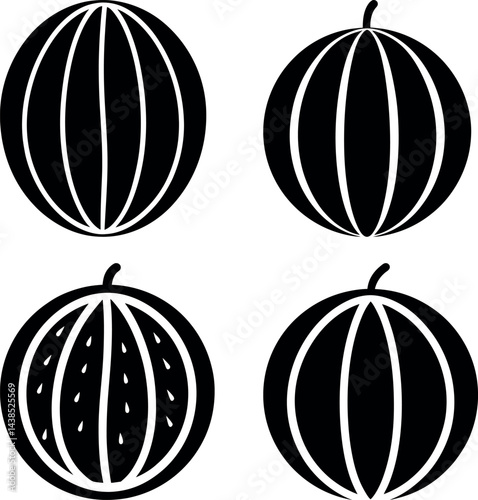 watermelon vector silhouette