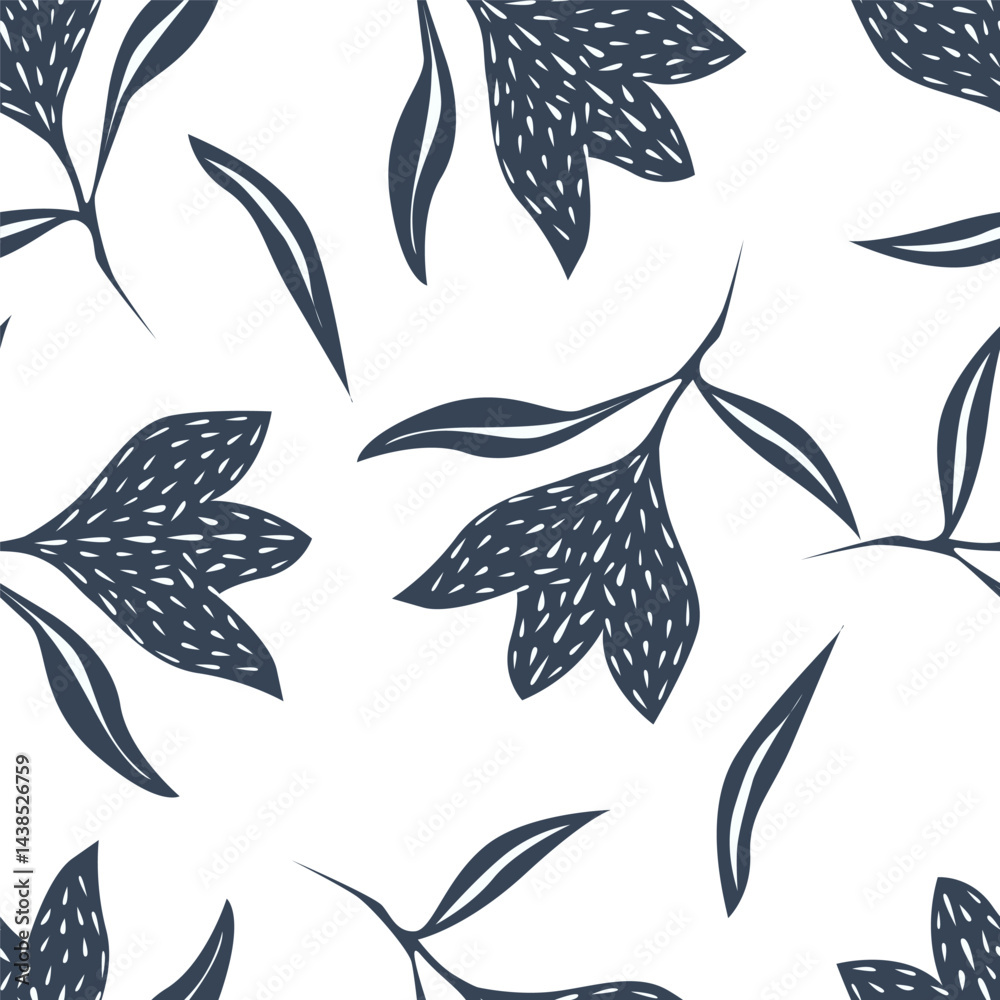 Fototapeta premium seamless pattern with leaves