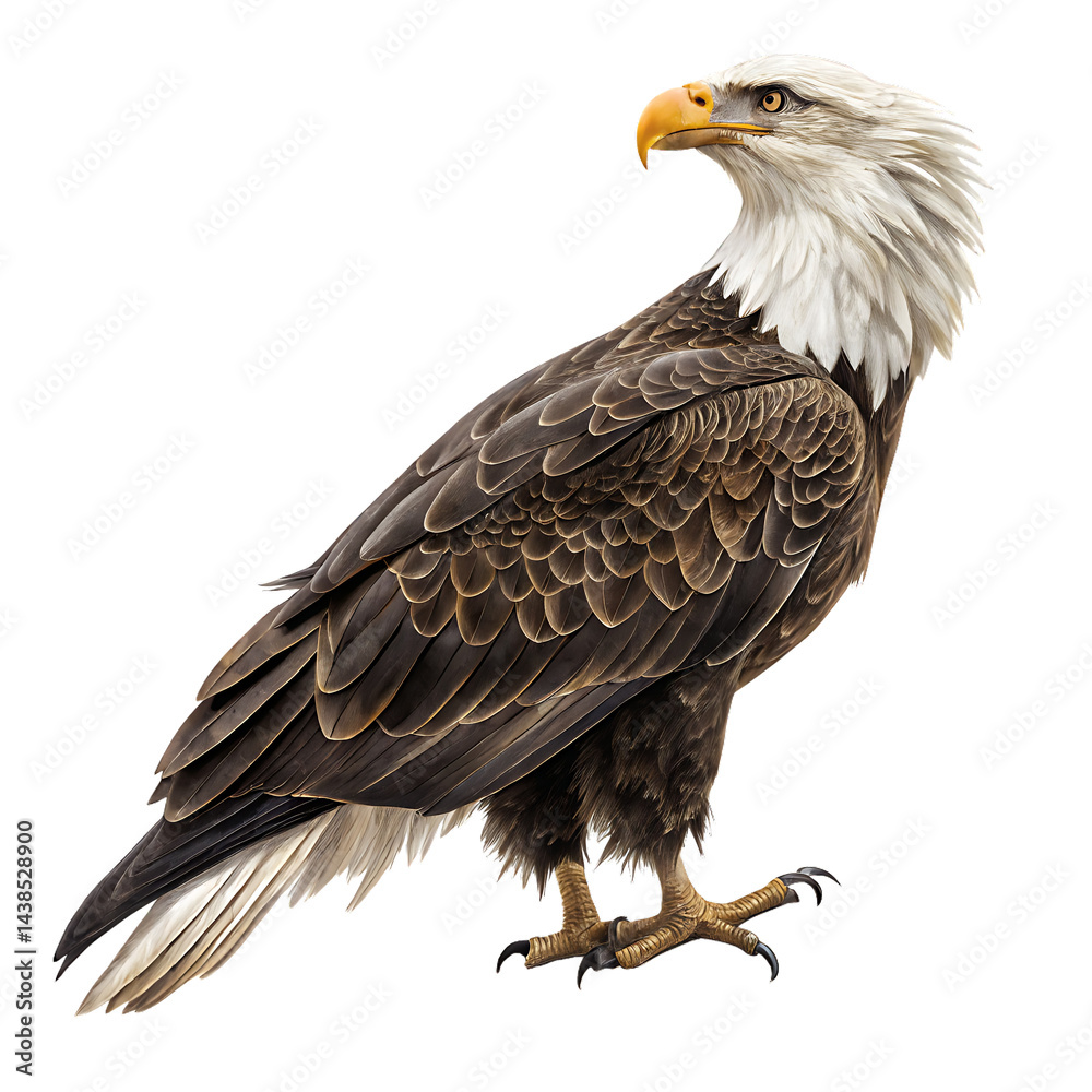 Obraz premium eagle isolated on white or transparent back white