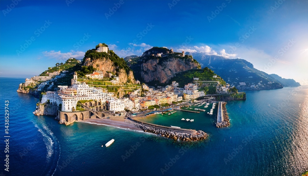 Obraz premium aerial view of amalfi coast italy